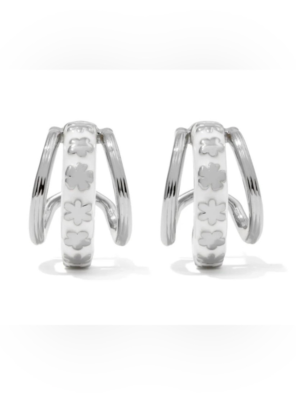 Kendra Scott Jane Silver Huggie Earrings - NWOT